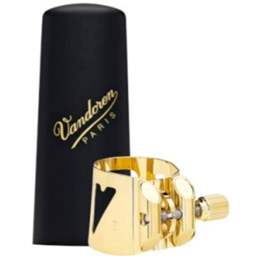 Vandoren  VANDOREN Optimum Alto Saxophone Gold Ligature with Plastic Cap Set   LC07P