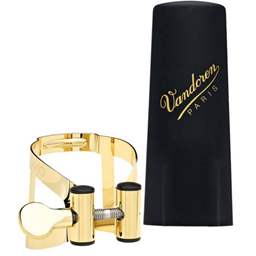 Vandoren M|O Alto Sax Gold Ligature with Plastic Cap
