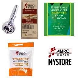 School Rental Night Brandon Middle Trumpet Beginner Pack w/ Book