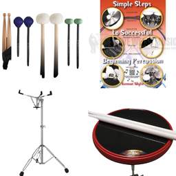 School Rental Night Brandon Middle Percussion Beginner Pack w/ Book