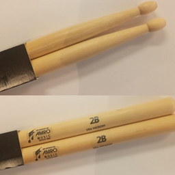 AMRO 2B Wood Tip Drum Sticks