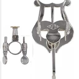 AMRO Silver Bach Style Trumpet Clamp on Lyre