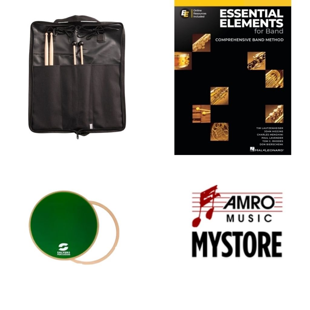 School Rental Night Mendenhall Jr. Beginner Percussion Pack w/ Book