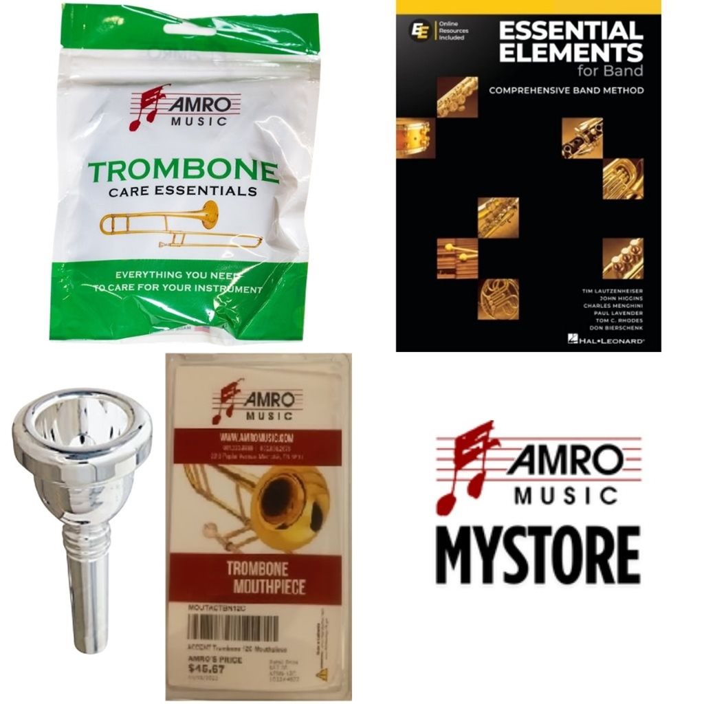 School Rental Night Mendenhall Jr. Beginner Trombone Pack w/ Book