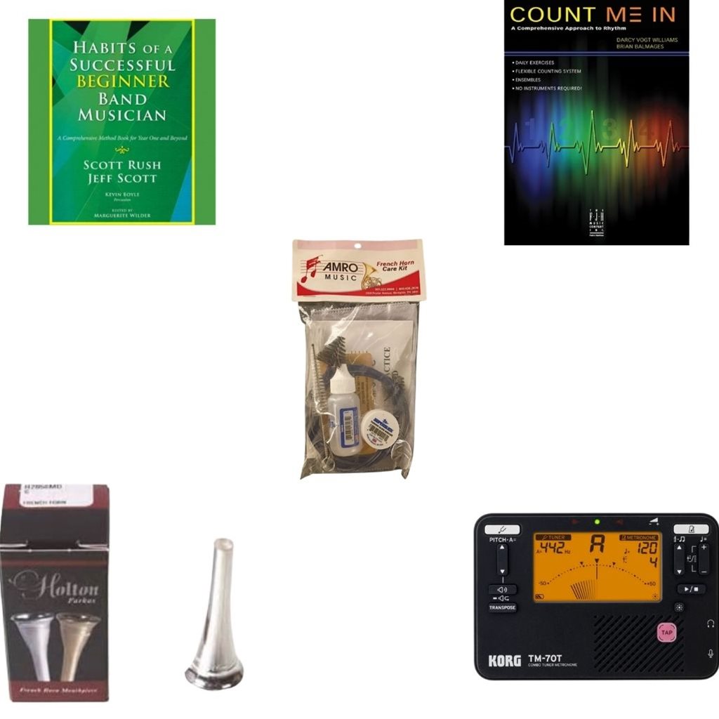 School Rental Night Pass Christian Middle Required French Horn Supplies