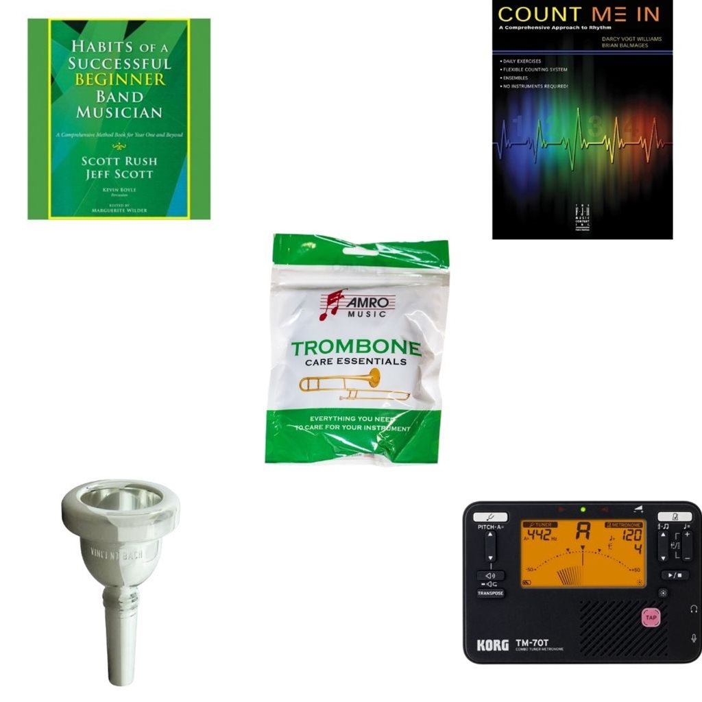School Rental Night Pass Christian Middle Required Trombone Supplies