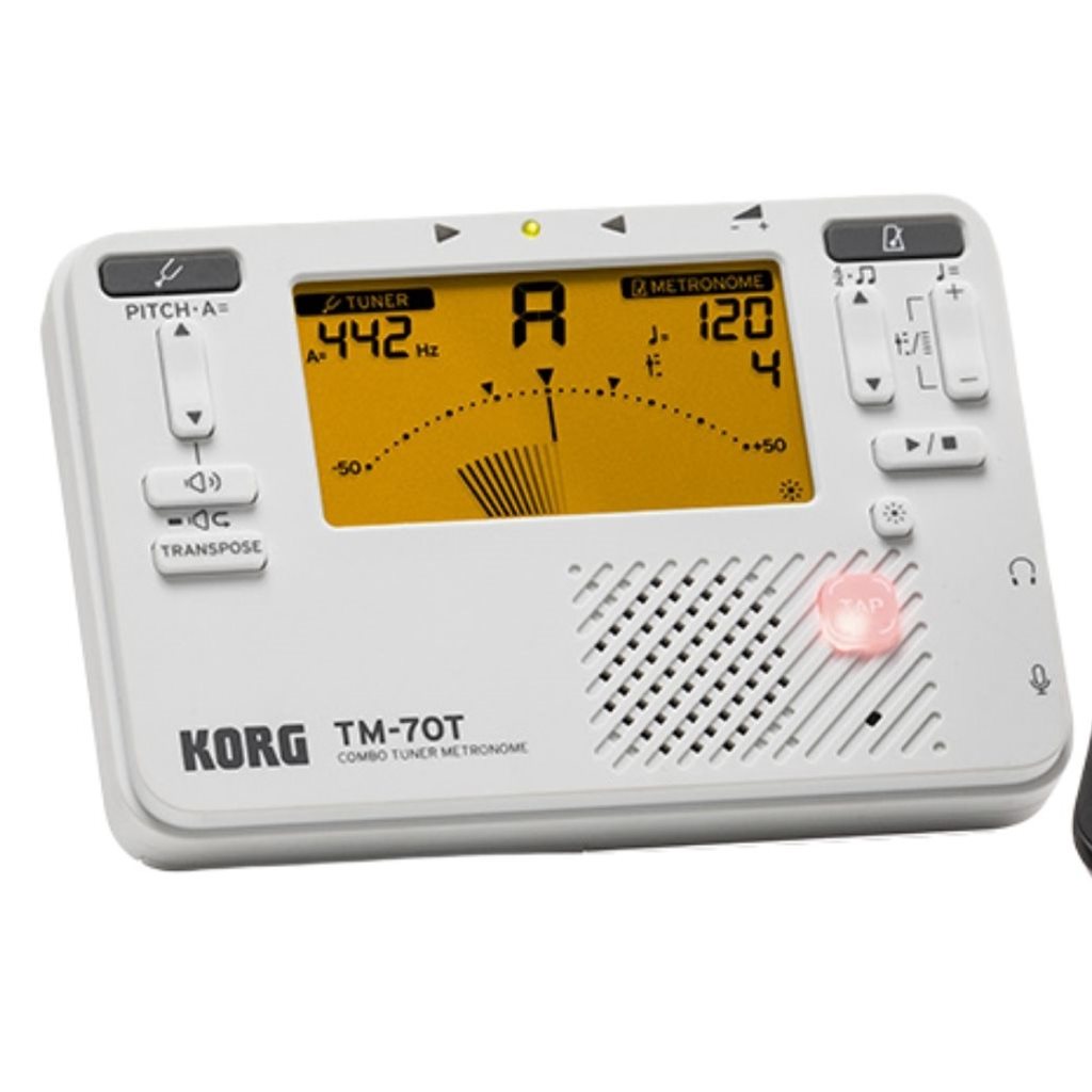 Korg TM-70T White Tuner Metronome Combo