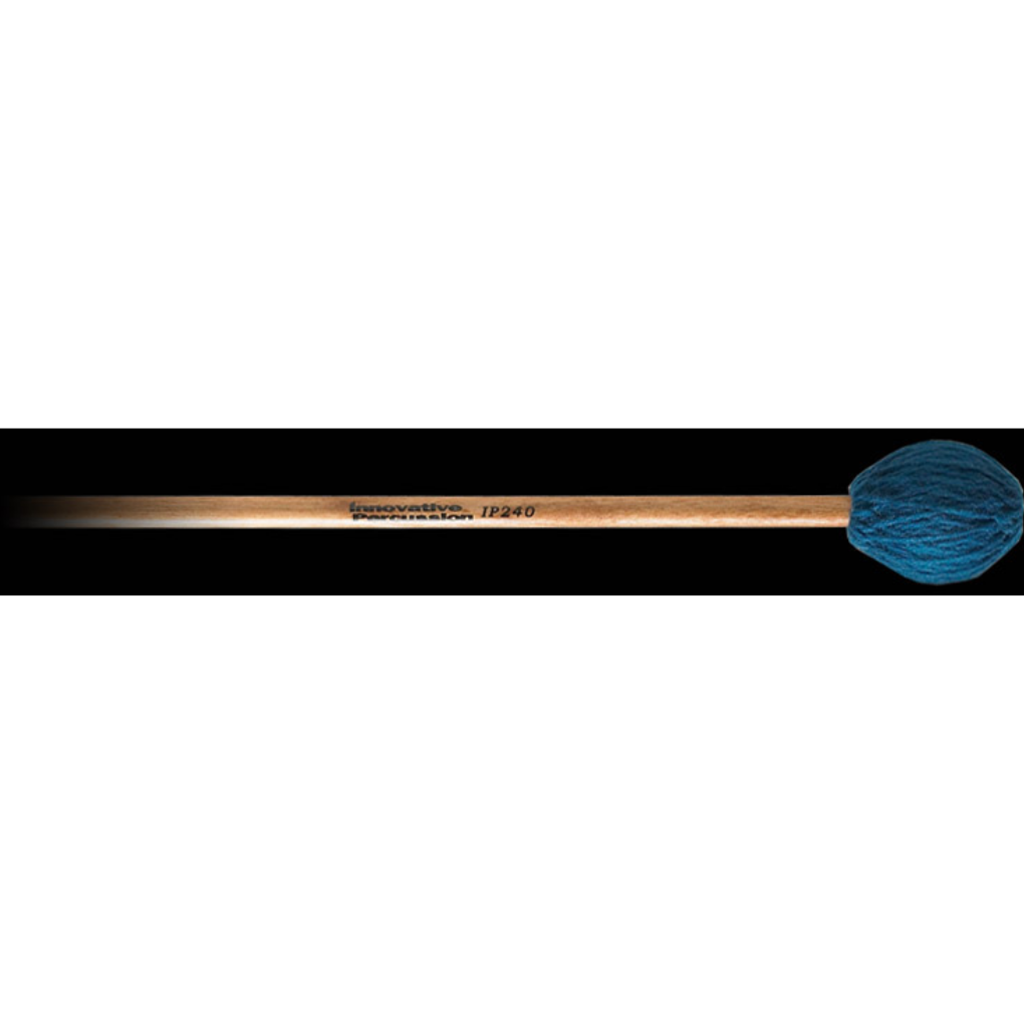 Innovative Percussion IP240 Medium Teal Yarn Marimba Mallets with Birch Handles