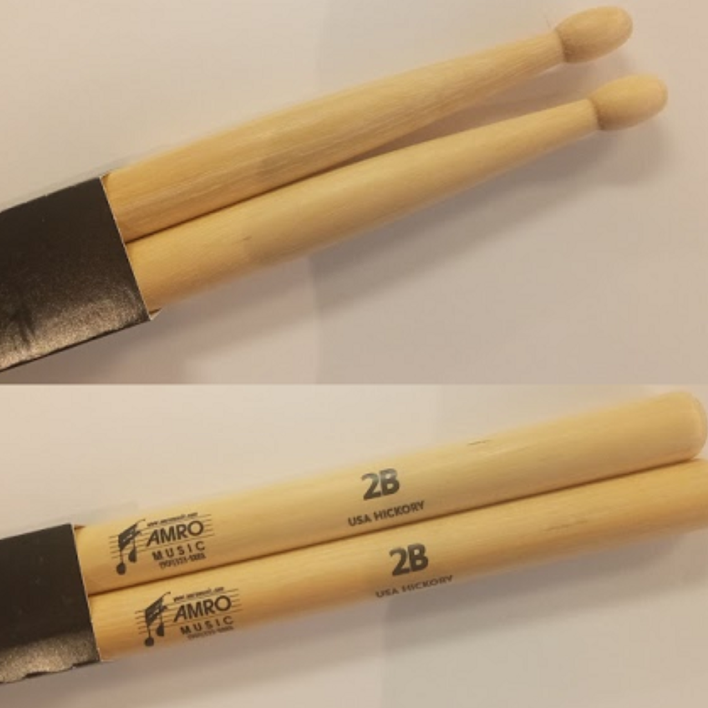 AMRO 2B Wood Tip Drum Sticks