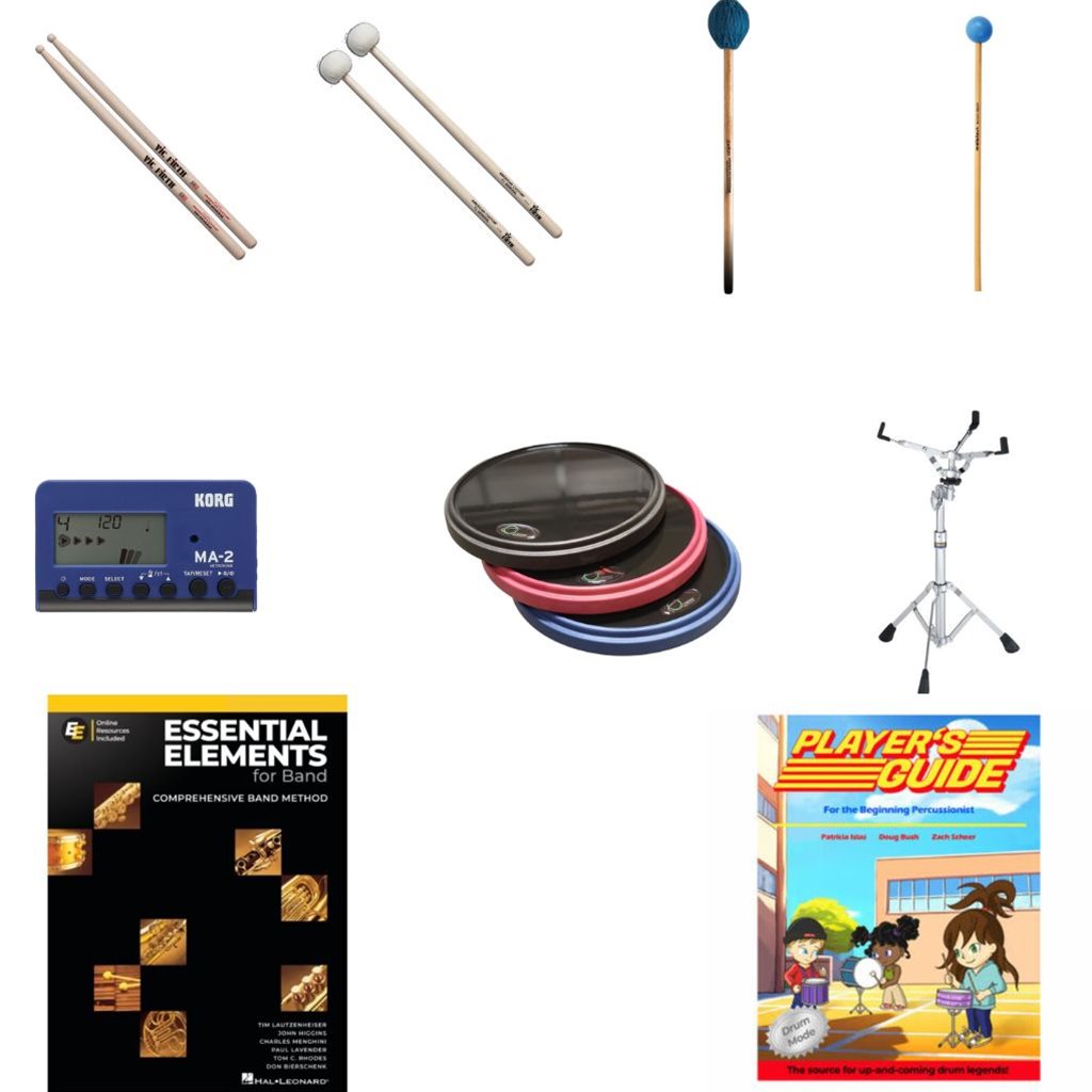 School Rental Night Germantown Middle MS Beginner Percussion Pack w/ Book