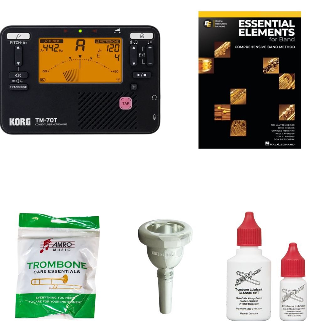 School Rental Night Germantown Middle MS Beginner Trombone Pack w/ Book