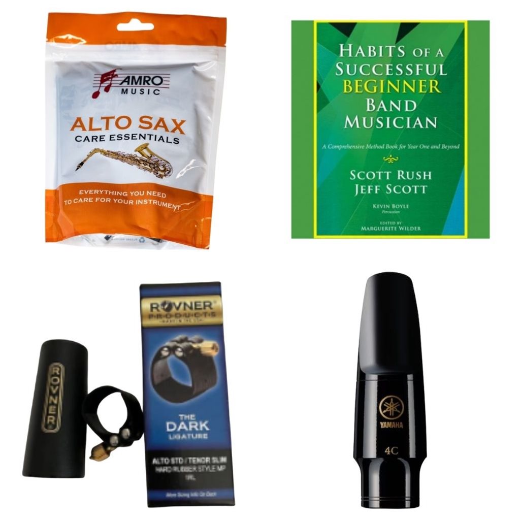 School Rental Night Brandon Middle Alto Sax Beginner Pack w/ Book