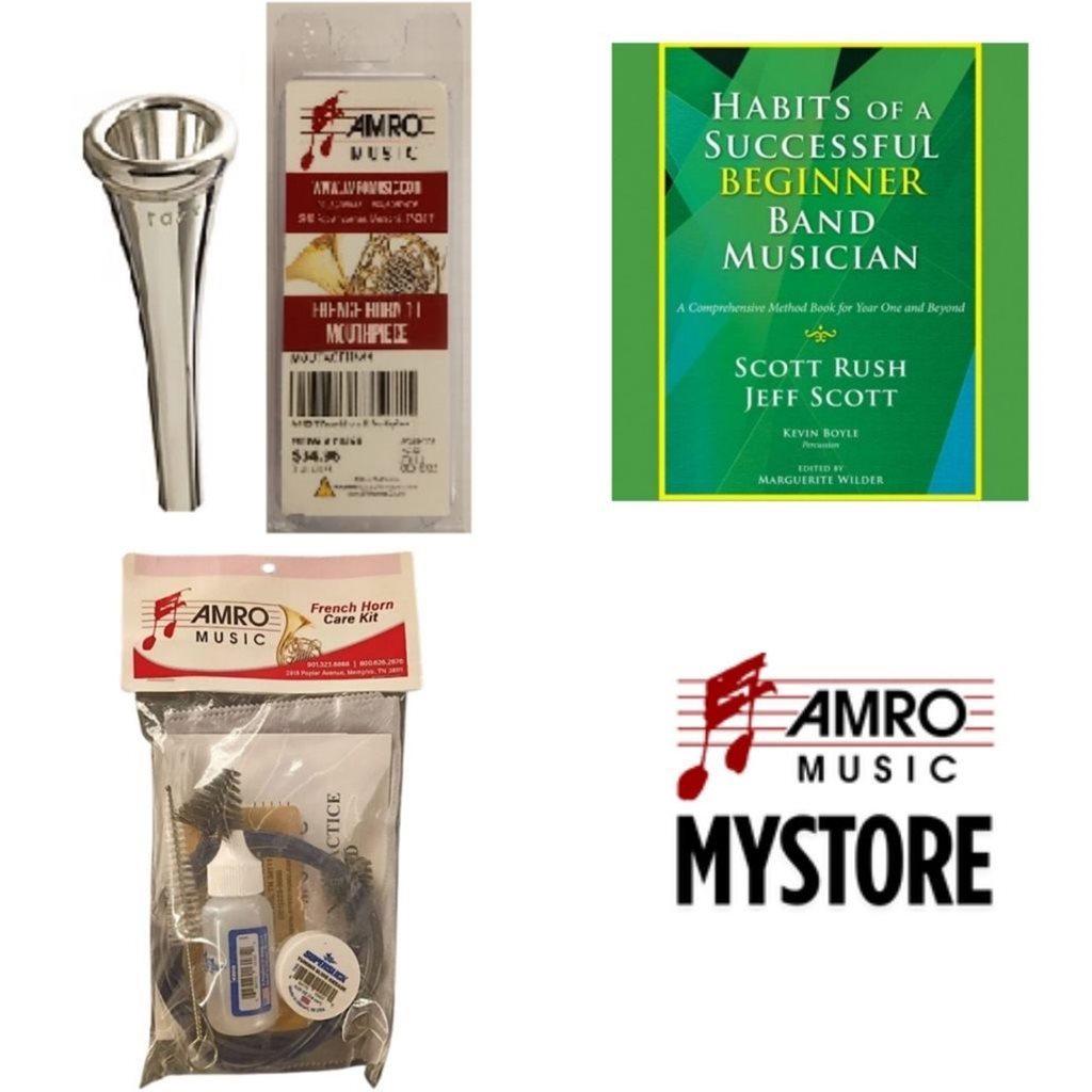 School Rental Night Brandon Middle French Horn Beginner Pack w/ Book