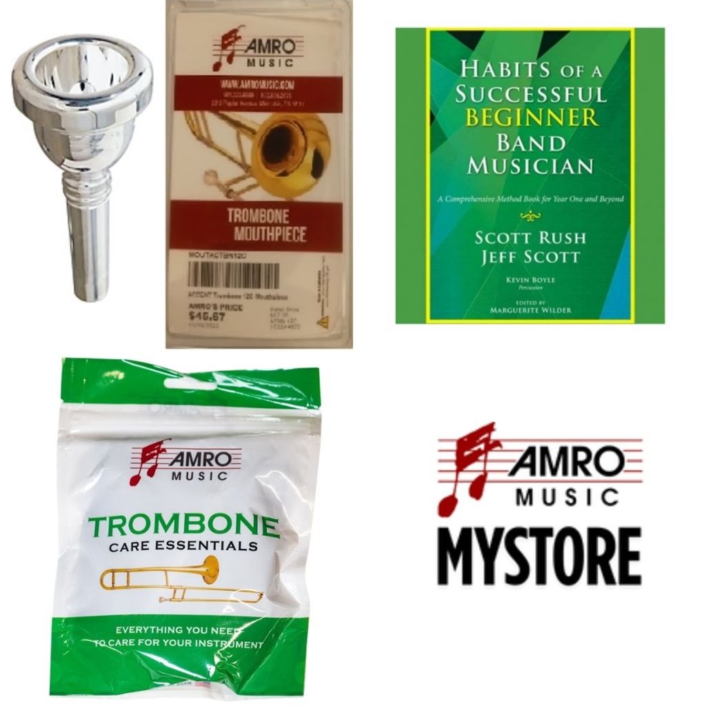 School Rental Night Brandon Middle Trombone Beginner Pack w/ Book