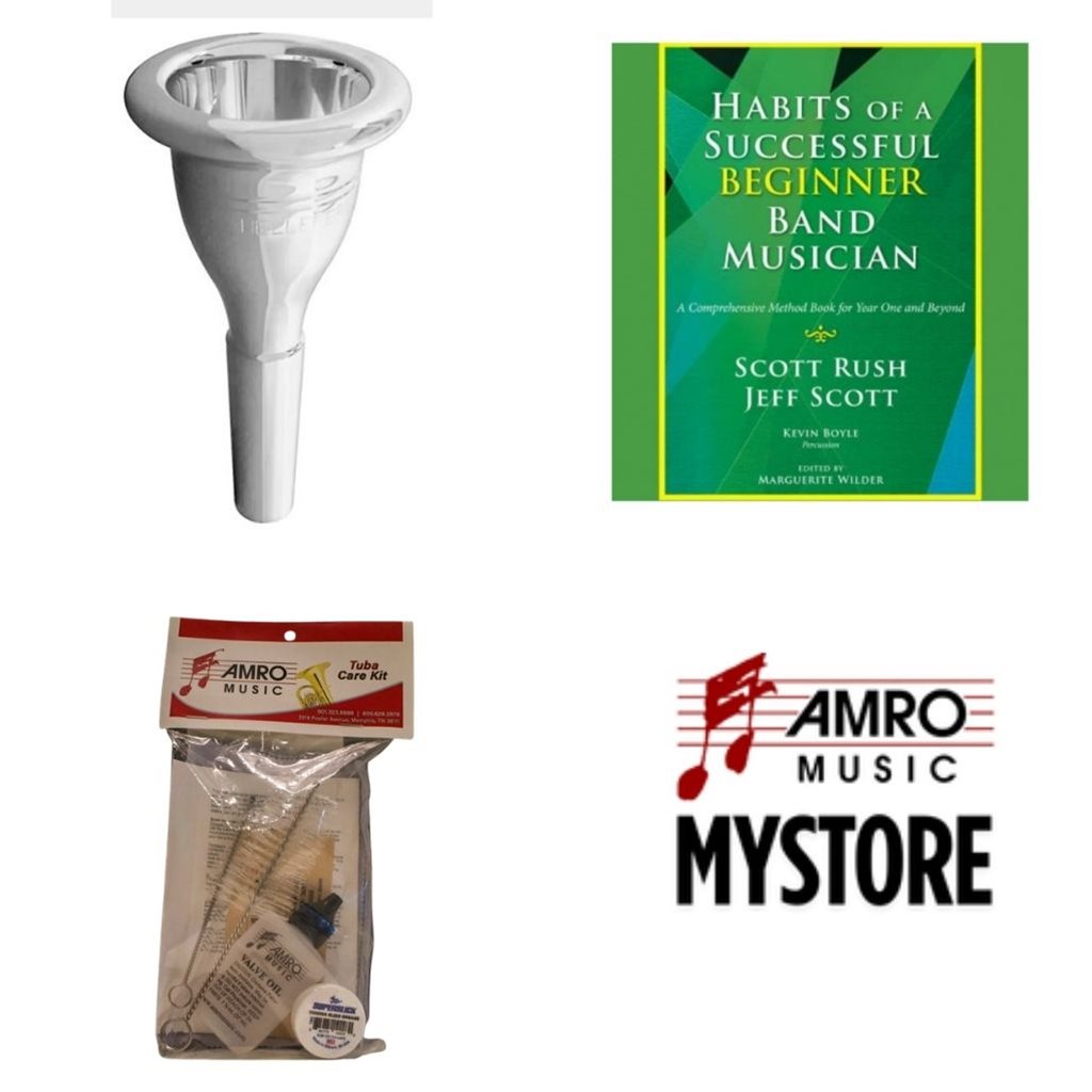 School Rental Night Brandon Middle Tuba Beginner Pack w/ Book