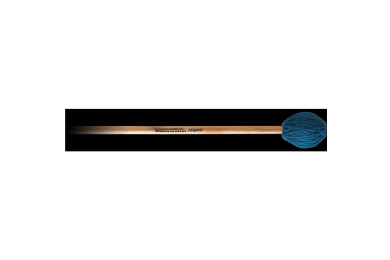 Innovative Percussion IP240 Medium Teal Yarn Marimba Mallets with Birch Handles