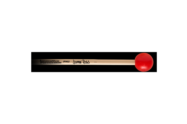 Innovative Percussion IP902 Ross Medium Soft Red Rubber Xylophone Glock Mallets with Rattan Handles