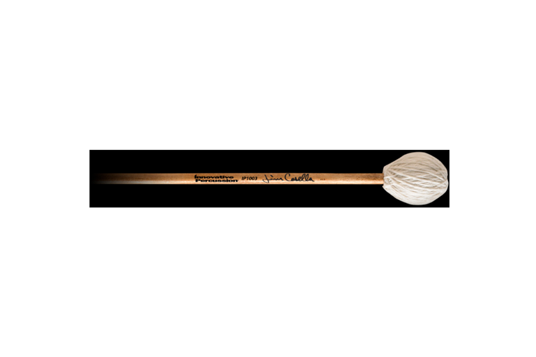 Innovative Percussion IP1003 Hard White Yarn Casella Marching Marimba Mallets with Birch Handles